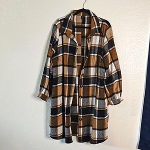 Checked coat